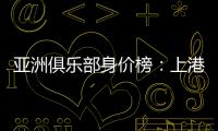 亚洲俱乐部身价榜：上港恒大前2 前10无日韩