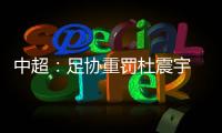 中超：足协重罚杜震宇 停赛达7场罚款35000元