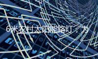 6米农村太阳能路灯	，为农民的生产生活增添亮色!