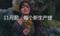 11月起，每个新生产锂电池都将有“身份证”